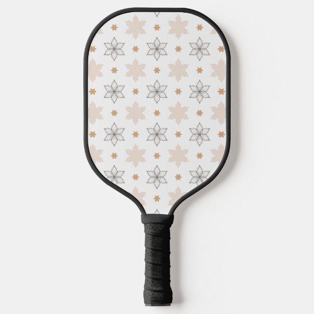 Raquette De Pickleball Fleurs d'art géométriques simples (Recto)