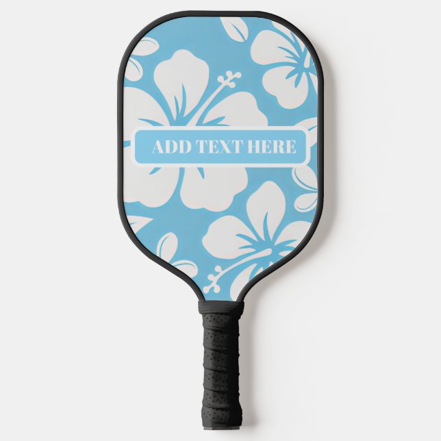 Raquette De Pickleball Fleurs de plage bleu tropical (Recto)