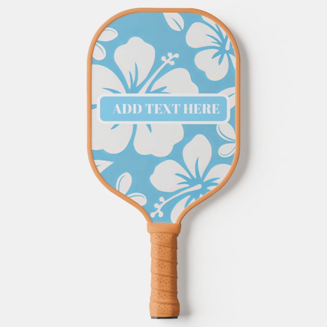 Raquette De Pickleball Fleurs de plage bleu tropical (Recto)