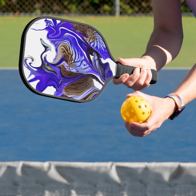Raquette De Pickleball Fleurs Iris Violets (Insitu)