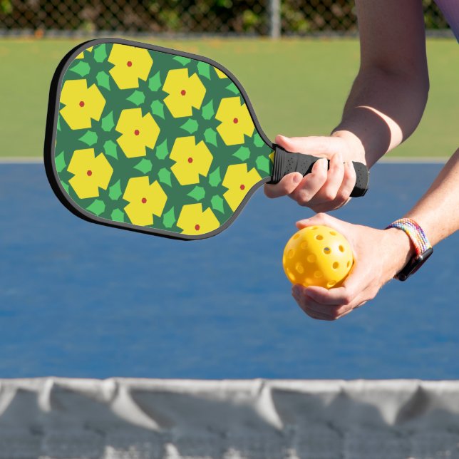 Raquette De Pickleball Fleurs stylisées (Insitu)
