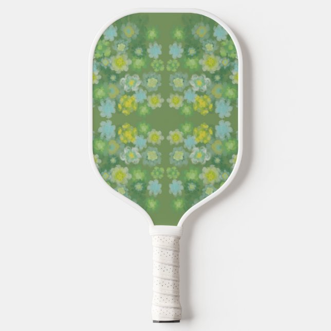 Raquette De Pickleball Floral Abstrait sel Aquarelle Peinture Motif (Recto)
