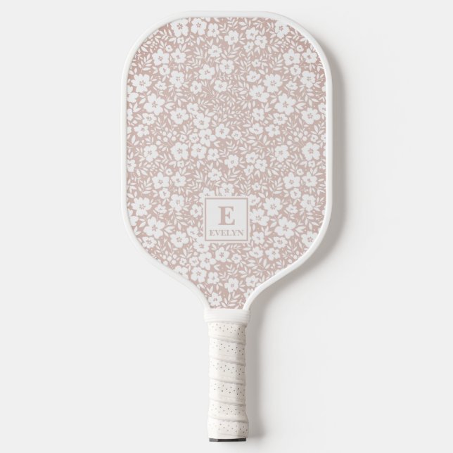 Raquette De Pickleball Floral Pickleball Paddle Monogram (Recto)