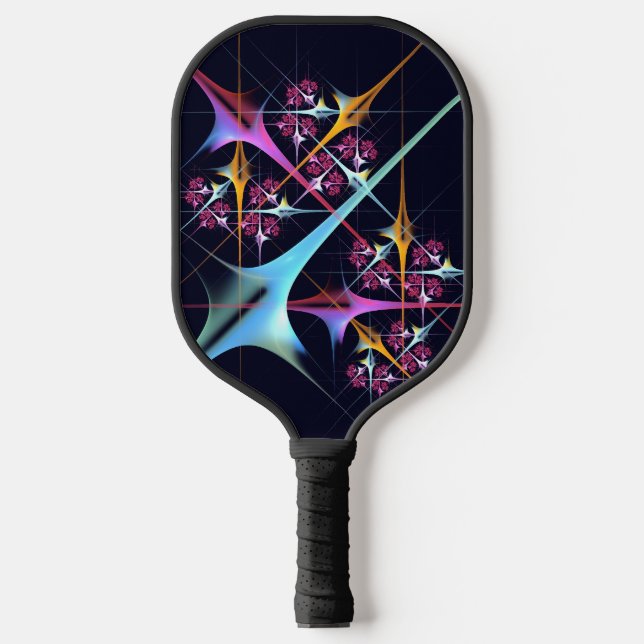 Raquette De Pickleball Floral rose moderne Art Abstrait Couleur Motif #01 (Recto)