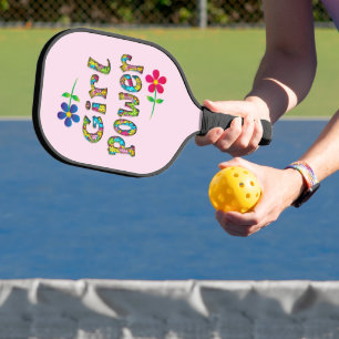 Raquette De Pickleball Flore coloré 3D Girl Power