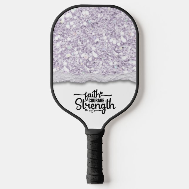 Raquette De Pickleball Foi Courage Force Citation Inspirationnelle (Recto)