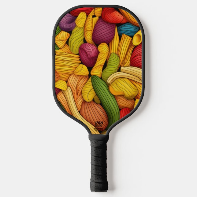 Raquette De Pickleball Fond d'art de pâtes (Recto)