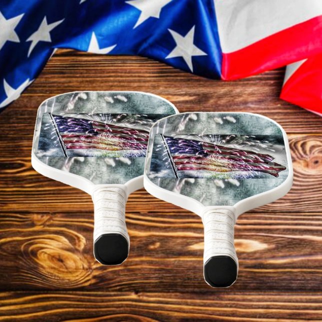 Raquette De Pickleball Fond d'écran II (Display your Patriotic side, when you play with the Fireworks Backdrop-II Pickleball Paddle!)