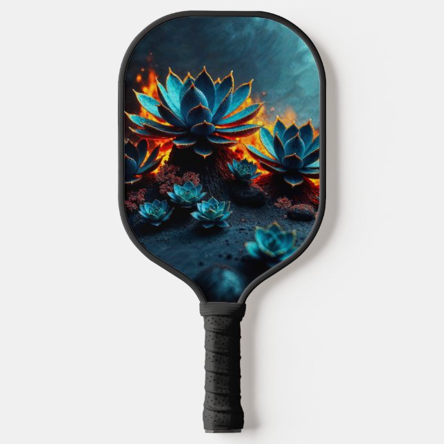 Raquette De Pickleball Fond sombre, accents saturés (Recto)