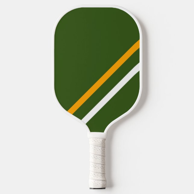 Raquette De Pickleball Forêt Vert lisse Jaune Blanc Racing raypes (Recto)