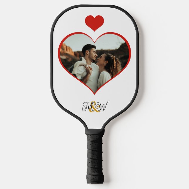 Raquette De Pickleball Forme cardiaque modèle photo (Recto)
