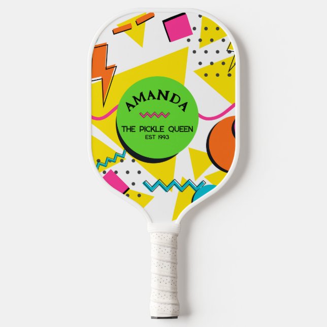 Raquette De Pickleball Formes des années 90, Retro Personnalisé (Recto)