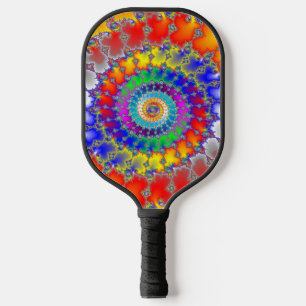 Raquette De Pickleball Fractale psychédélique