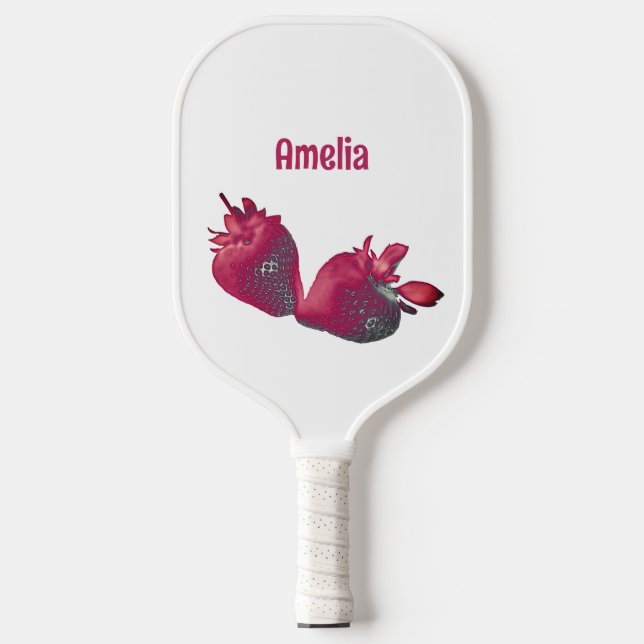 Raquette De Pickleball Fraise personnalisée (Recto)