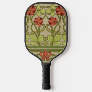 Raquette De Pickleball Frieze Bordure Art Nouveau Floral