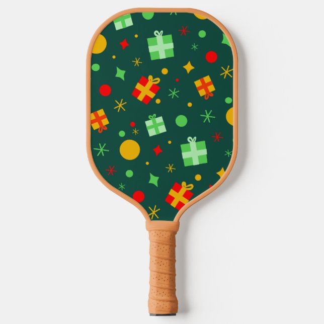 Raquette De Pickleball Fun Jouer Motif de Noël (Recto)