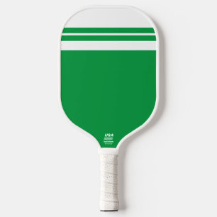 Raquette De Pickleball Fun Kelly Green Color Block White Racing Stripes