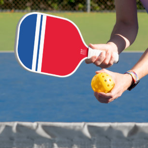 Raquette De Pickleball Fun Patriotique Bright Rouge Blanc Bleu Bleu Rayur