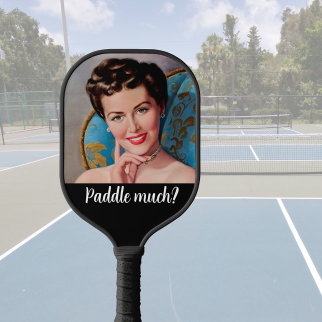 Raquette De Pickleball Fun Retro Housewoman Snarky Citation Pickleball Pa (Créateur téléchargé)