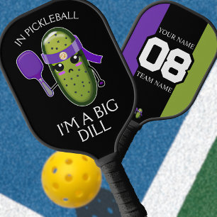 Raquette De Pickleball Fundy Big Dill Nom de l'équipe Numéro Purple Black