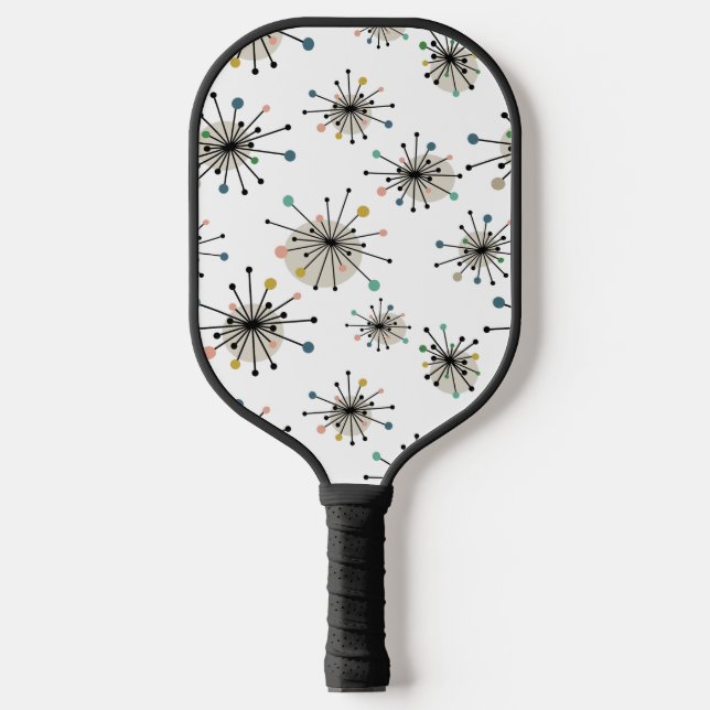 Raquette De Pickleball Funky Atomic Starburst Mid Century Motif moderne (Recto)