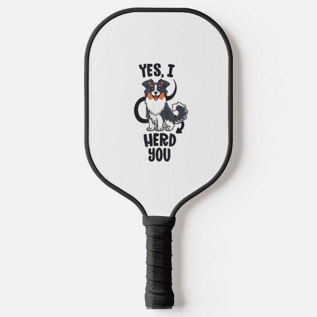 Raquette De Pickleball Funky Australian Shepherd Maman Cadeaux Aussie Oui (Recto)