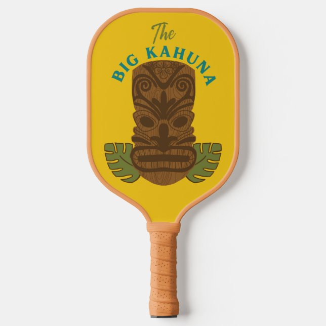 Raquette De Pickleball Funny Big Kahuna Tiki Fête des pères Masque (Recto)