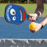 Raquette De Pickleball Funny Blue Effrayant Visage Nouveauté Nom personna<br><div class="desc">Funny Blue Effrayant Visage Nouveauté Nom personnalisé Pickleball paddle de Ricaso</div>