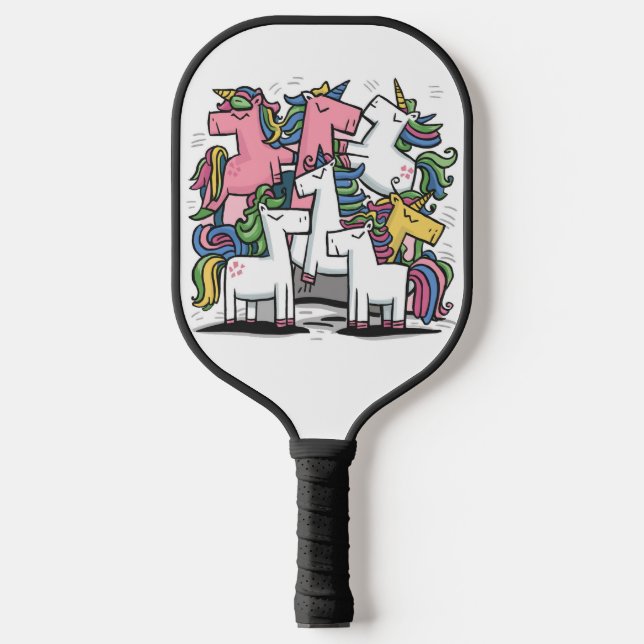 Raquette De Pickleball Funny Cool Unicorn Art Abstrait (Recto)