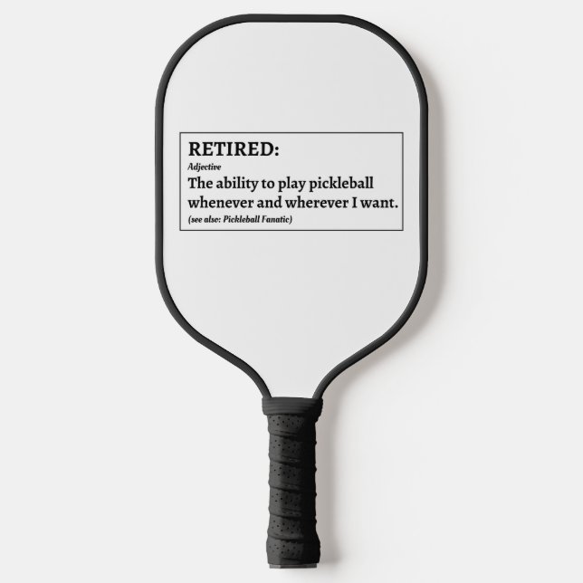 Raquette De Pickleball Funny Retraité Pickleball (Recto)