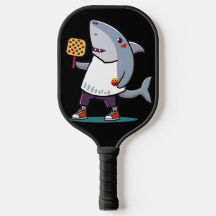 Raquette De Pickleball Funny Shark Jouer au Pickleball Art