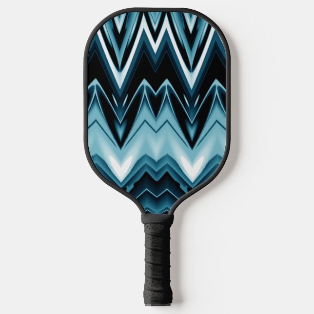 Raquette De Pickleball Futuristic Blues Abstract Design (Recto)