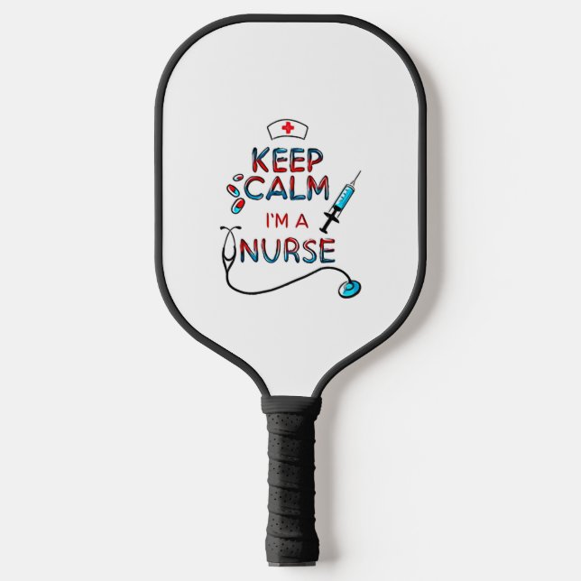 Raquette De Pickleball garder calme infirmière (Recto)