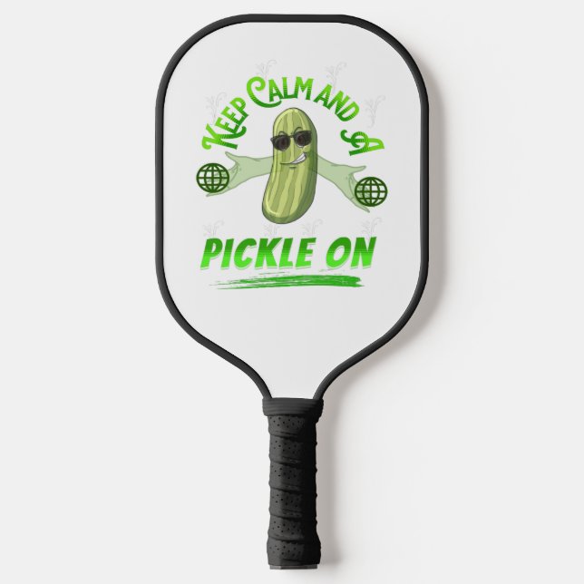 Raquette De Pickleball Gardez le calme et le cliquetis sur le T-shirt Pic (Recto)