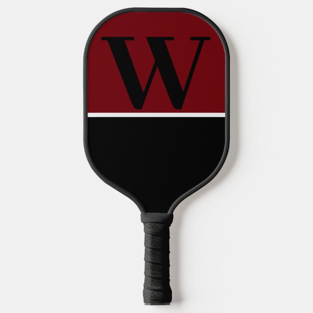 Raquette De Pickleball Garnet & Black College Monogram Pickleball Paddle (Recto)