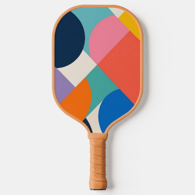 Raquette de Pickleball Géométrique Colorée Abstrai (Recto)