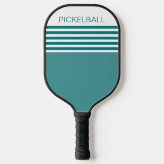 Raquette De Pickleball Géométrique de couleur sarcelle moderne 