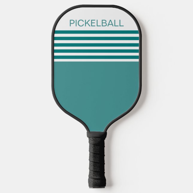 Raquette De Pickleball Géométrique de couleur sarcelle moderne  (Recto)