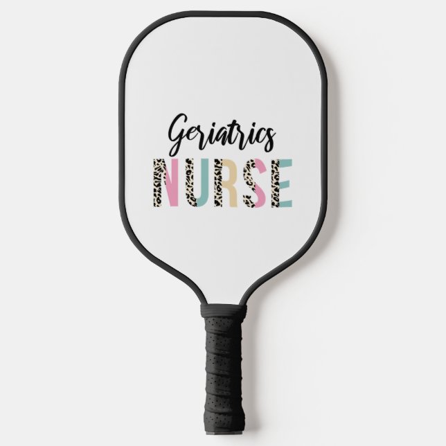 Raquette De Pickleball Geriatrics Nurse mignon Leopard Design - Drôle cad (Recto)