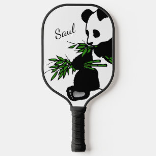 Raquette De Pickleball Giant Panda Eats Bamboo Name