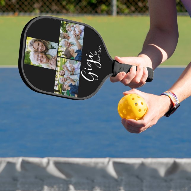 Raquette De Pickleball Gigi Script établi Noir 3 Photo (Insitu)