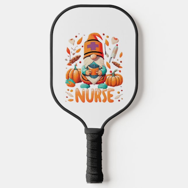 Raquette De Pickleball Gnomes Infirmière de Thanksgiving Fall Scruter (Recto)