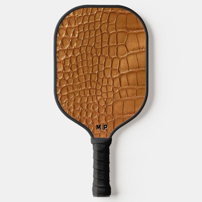 Raquette De Pickleball Gold leather texture luxury  (Recto)