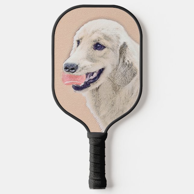 Raquette De Pickleball Golden Retriever avec Tennis Ball Peinture Chien A (Recto)