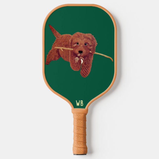 Raquette De Pickleball Goldie Golden Dog Green (Recto)