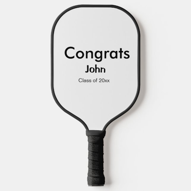 Raquette De Pickleball grand garçon ajouter nom félicitations date année  (Recto)