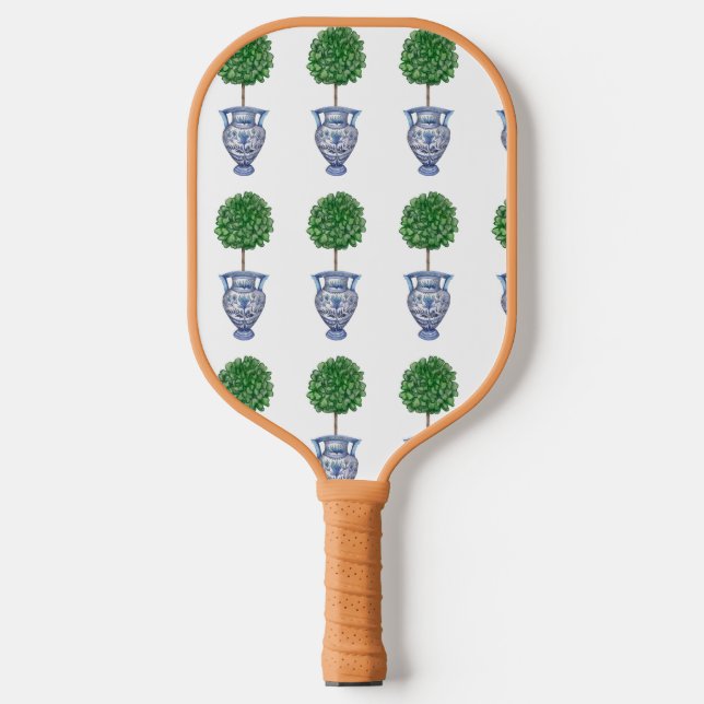 Raquette De Pickleball Grand-millénaire preppy bleu topiaire (Recto)