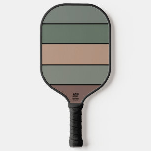 Raquette De Pickleball Grandes Vertes Et Noires Brown Sur Papier Aquarell