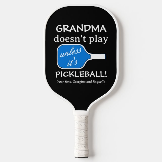 Raquette De Pickleball Grandma Funny Pickleball Humour jolie Typographie  (Recto)