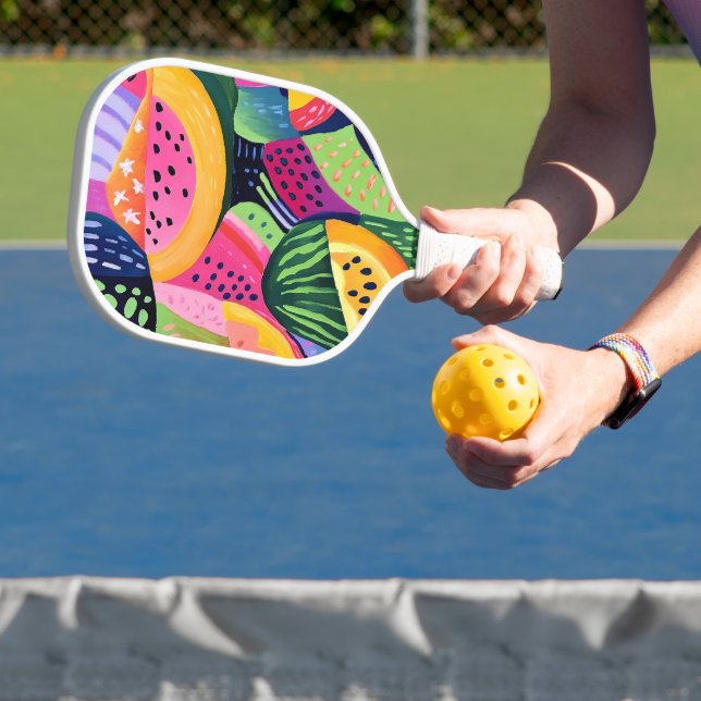 Raquette De Pickleball Gras Colorful Melon Fruits d'été Peinture (Insitu)